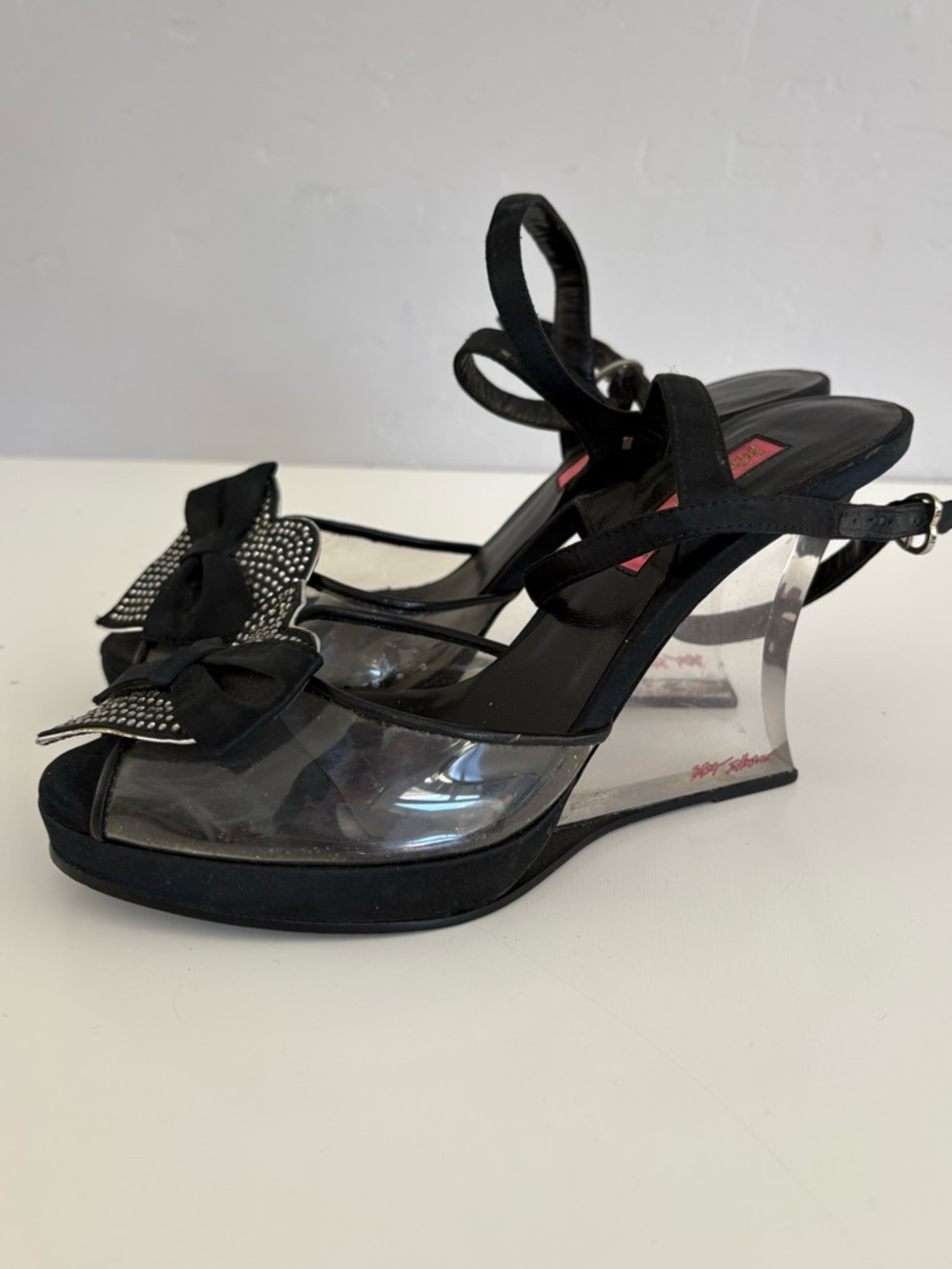 VTG Y2K BETSEY JOHNSON Plastic Platform Heels